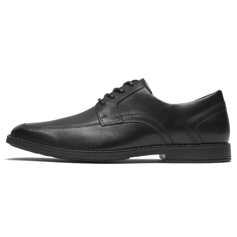 Rockport Singapore Mens Oxfords - Wighton Apron Toe Black - IX6841302